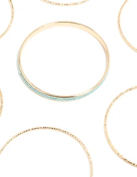 Bracelets dorés et bleus pailletés en pack 21