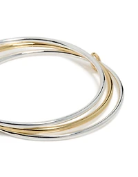 Mixed Metal Plated Linked Bangles