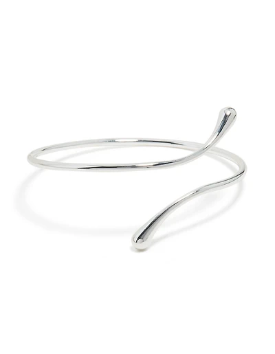 Silver Plated Molten Drop Arm Cuff