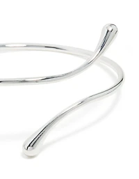 Silver Plated Molten Drop Arm Cuff