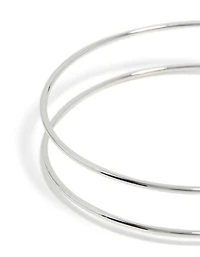 Silver Diamante Thin Wrap Arm Cuff
