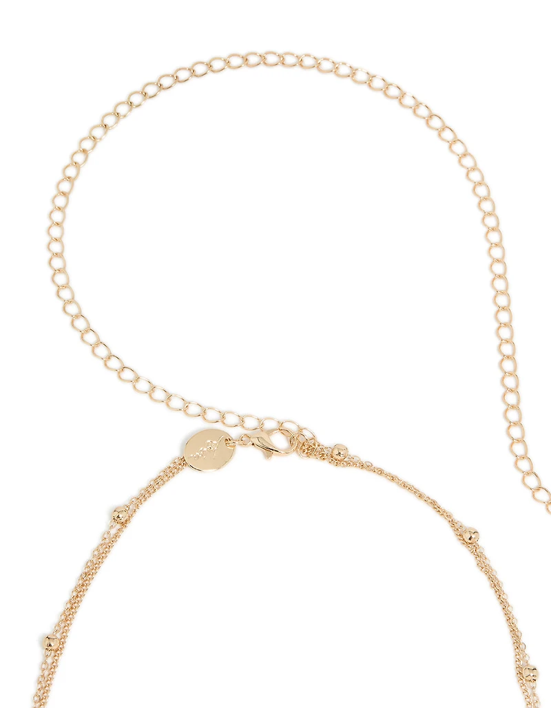 Gold Ball & Shell Charm Layered Waist Chain
