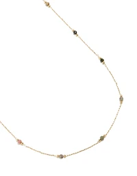 Gold Plated Multicoloured Semi Precious Stones  Beaded Waist Chain