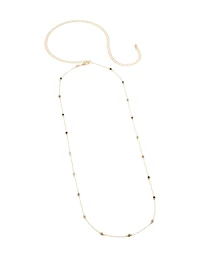 Gold Plated Multicoloured Semi Precious Stones  Beaded Waist Chain