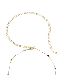 Gold Plated Multicoloured Semi Precious Stones  Beaded Waist Chain