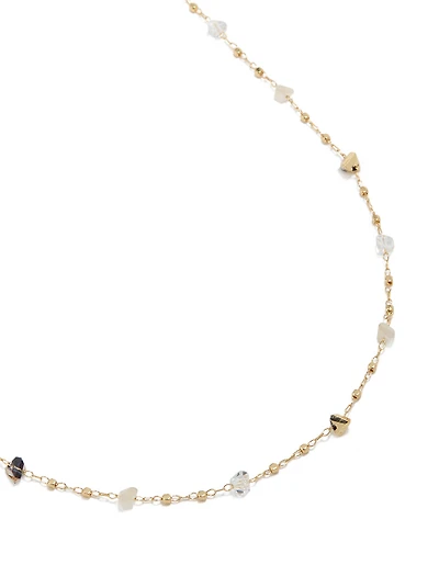 Gold Plated Multicoloured Semi Precious Stones Waist Chain