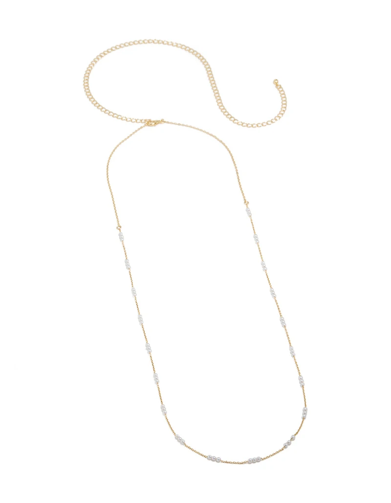 Gold Plated Mini Pearls Waist Chain