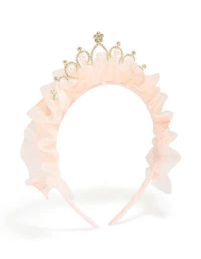 Kids Pink Ballerina Tutu Frill Tiara Headband