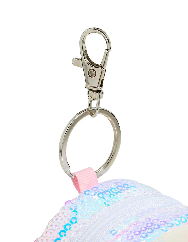 Kids Pink & Purple Fluffy Fabric Bunny Ear Purse