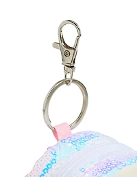 Kids Pink & Purple Fluffy Fabric Bunny Ear Purse