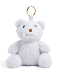 Kids White Polyester Teddy Key Chain