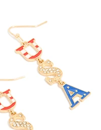 Boucles d’oreilles Gold USA Drop