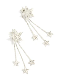 Boucles d’oreilles argentées multi-étoiles