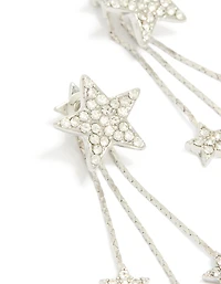 Boucles d’oreilles argentées multi-étoiles