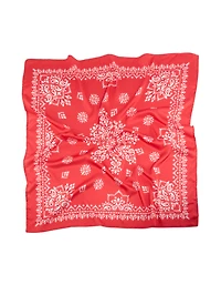 Red Paisley Print Fabric Scarf