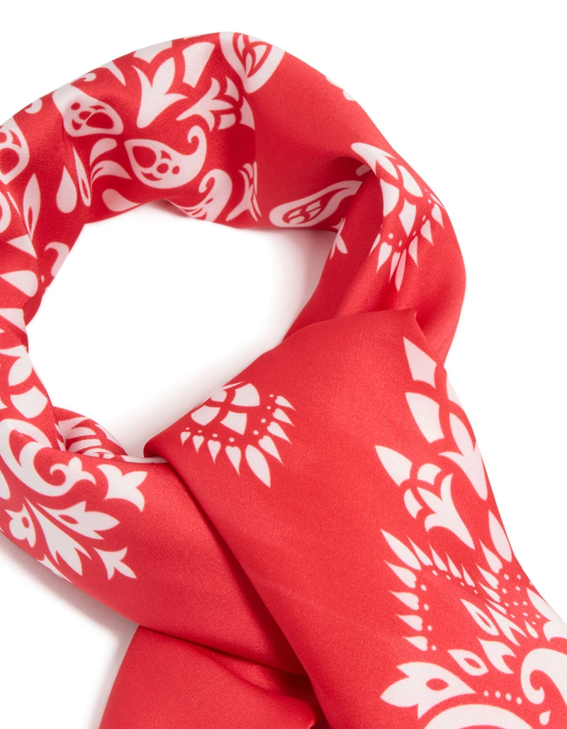 Écharpe en tissu à motif cachemire rouge