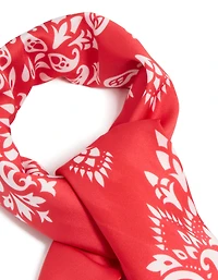 Écharpe en tissu à motif cachemire rouge