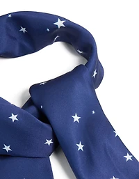 Foulard en tissu multi-étoiles bleu et blanc