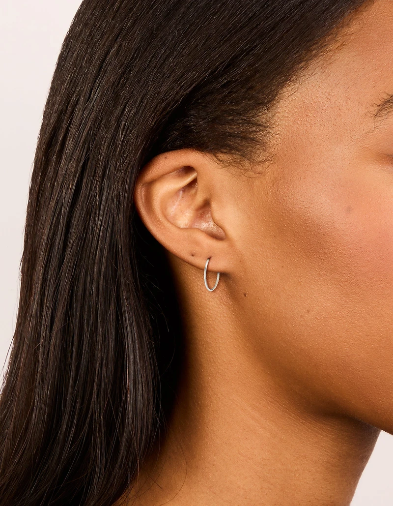 Surgical Steel Fine Sleeper Earrings 12 MM