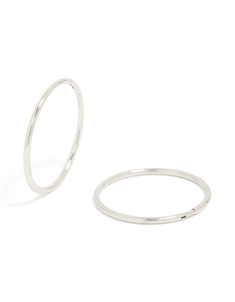 Surgical Steel Fine Sleeper Earrings 12 MM