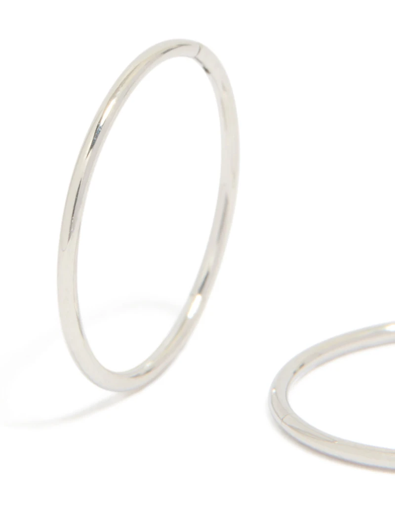 Surgical Steel Fine Sleeper Earrings 12 MM