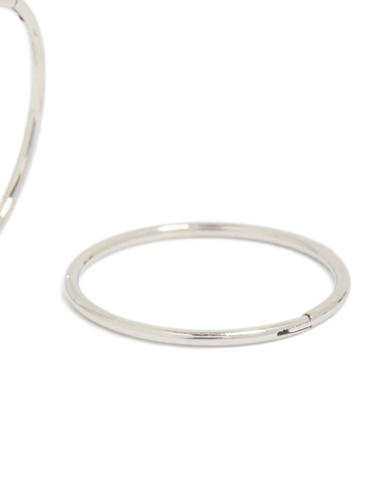 Surgical Steel Fine Sleeper Earrings 12 MM