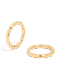 Gold Plated Surgical Steel 6 MM Thick Sleeper Earrings