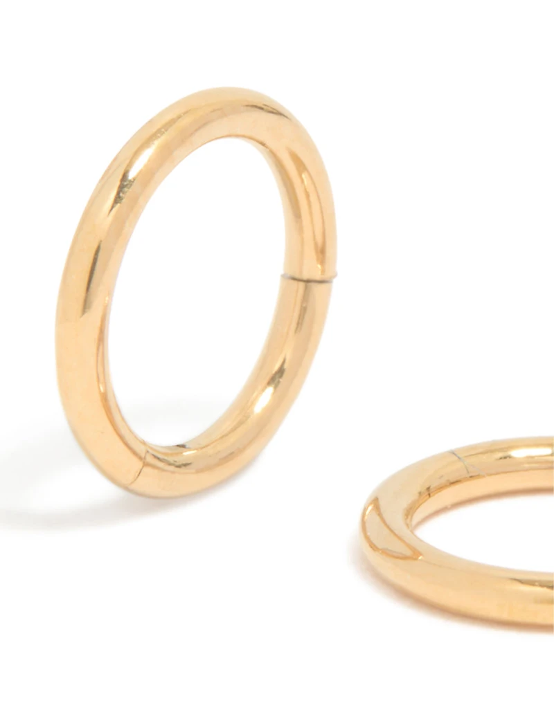 Gold Plated Surgical Steel 6 MM Thick Sleeper Earrings