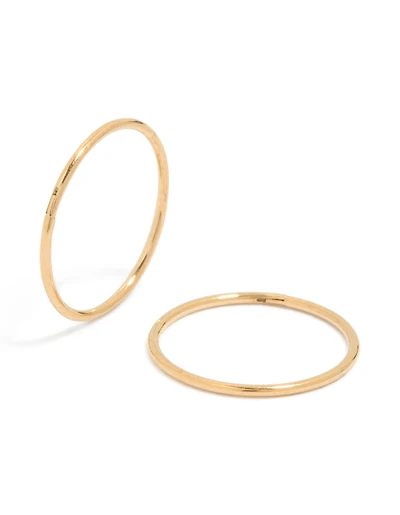 Gold Plated Surgical Steel 12 MM Fine Sleeper Earrings