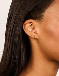 Gold Plated Surgical Steel 12 MM  Fine Sleeper Earrings