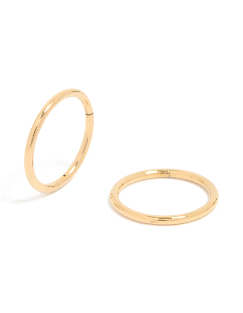 Gold Plated Surgical Steel 10 MM Thick Sleeper Earrings