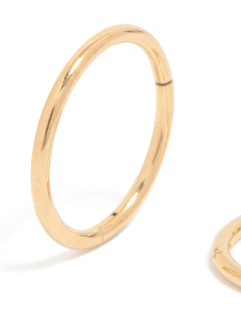 Gold Plated Surgical Steel 10 MM Thick Sleeper Earrings