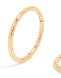 Gold Plated Surgical Steel 10 MM Thick Sleeper Earrings