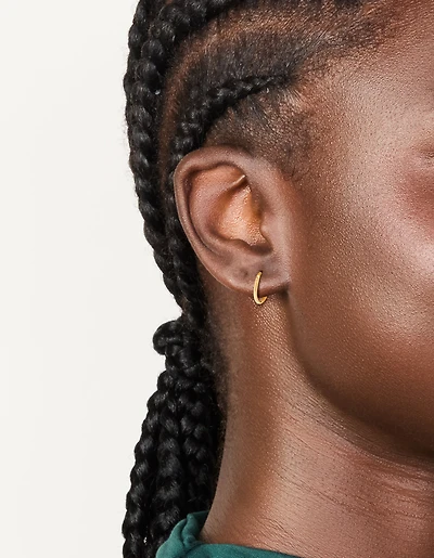 Gold Plated Surgical Steel 8 MM  Thick Sleeper Earrings