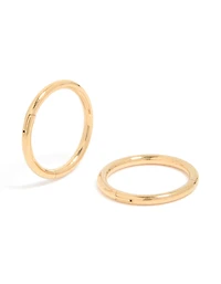 Gold Plated Surgical Steel 8 MM  Thick Sleeper Earrings
