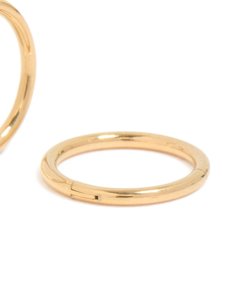 Gold Plated Surgical Steel 8 MM Thick Sleeper Earrings