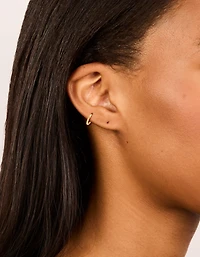 Gold Plated Titanium 6MM Thick Sleeper Earrings