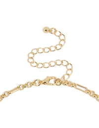 Mixed Metal Plated Diamante Cluster Drop Necklace