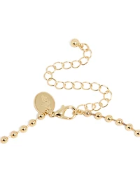 Mixed Metal Plated Cubic Zirconia Pendant & Ball Chain Necklace