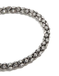 Mixed Metal Plated Diamante Fireball Chain Bracelet