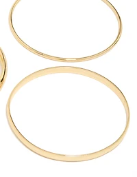 Gold Plated Multi Size Bangles 3-Pack