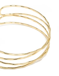 Gold Plated Multi Cross Textured Arm Cuff