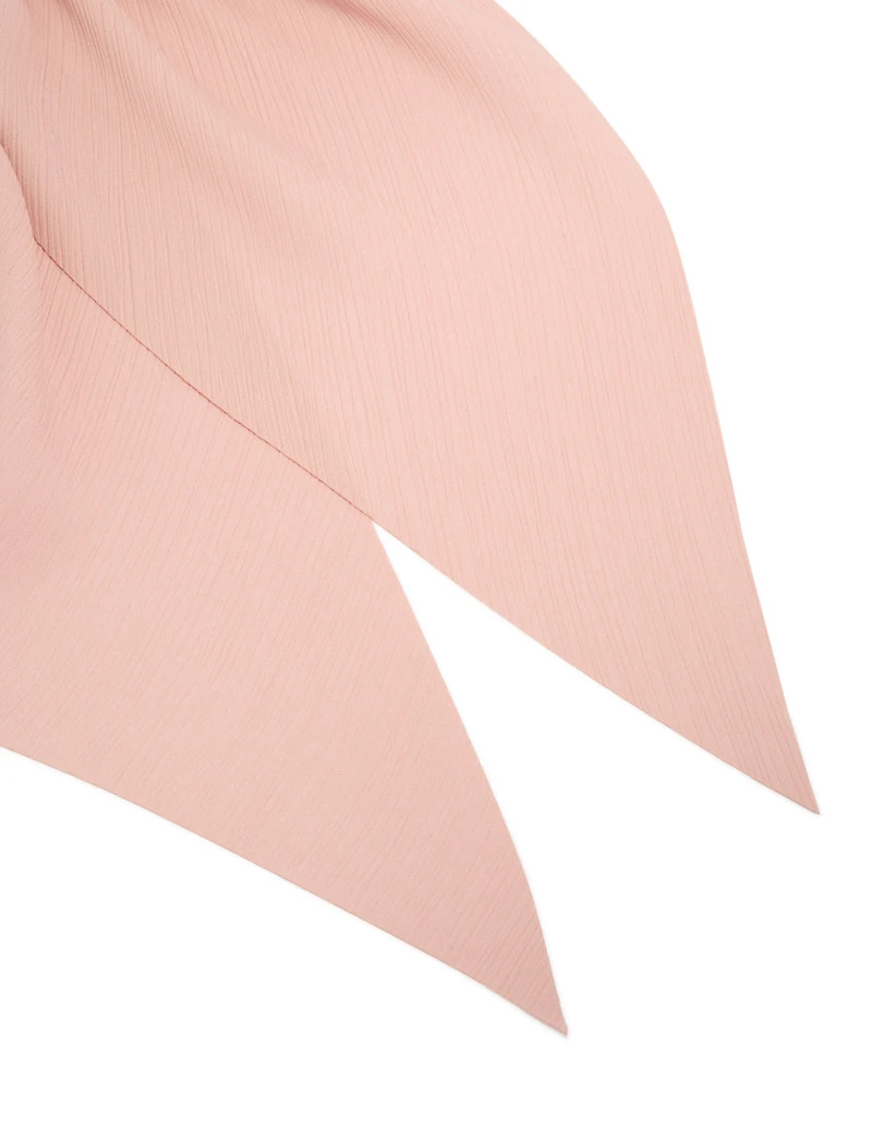 Chouchouchou long à l’écharpe Diamante rose pêche