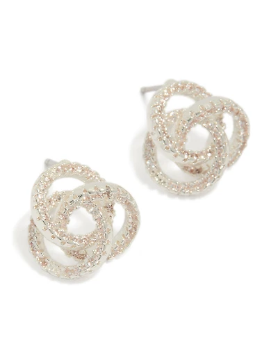 Boucles d’oreilles cubes en zircone plaquées argent pour la Voie lactée