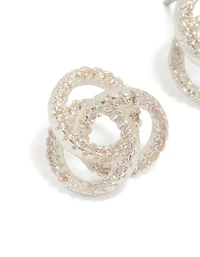 Boucles d’oreilles cubes en zircone plaquées argent pour la Voie lactée
