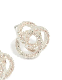 Boucles d’oreilles cubes en zircone plaquées argent pour la Voie lactée