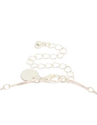 Silver Plated Cubic Zirconia Teardrop Charms Necklace