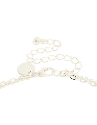 Silver Plated Cubic Zirconia Layered Y-Necklace