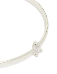 Bracelets en zircone cubique plaqués argent et en goutte d’eau