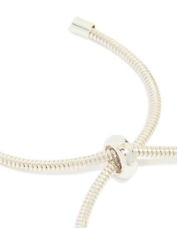 Silver Plated Diamante Heart Rondell Charms Toggle Bracelet